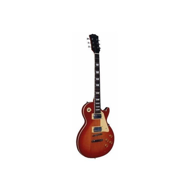 C350.606SB Egmond Les Paul Style Round Top Sunburst Electric Guitar with Glued Neck and Korean Parts