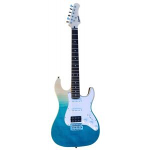 C350.370FBL Egmond Electric Guitar Stratocaster Style Translucent Blue Gradient