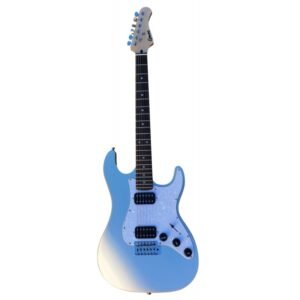 C350.390 Egmond Electric Guitar Stratocaster Style Silver-Blue Color