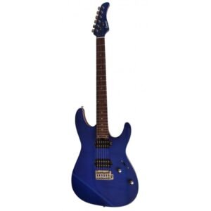 Guitarra Electrica Egmond GSX-880B Tipo Superstrat de arce rizado Color Azul