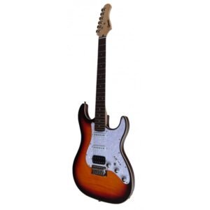 Egmond ST-380FSB Strat Electric Guitar - Curly Maple - Sunburst Color
