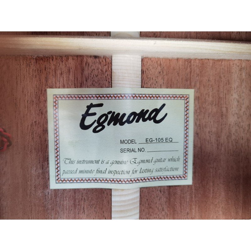 Egmond Guitarra Acústica EG-105EQ Toda Maciza - Imagen 9