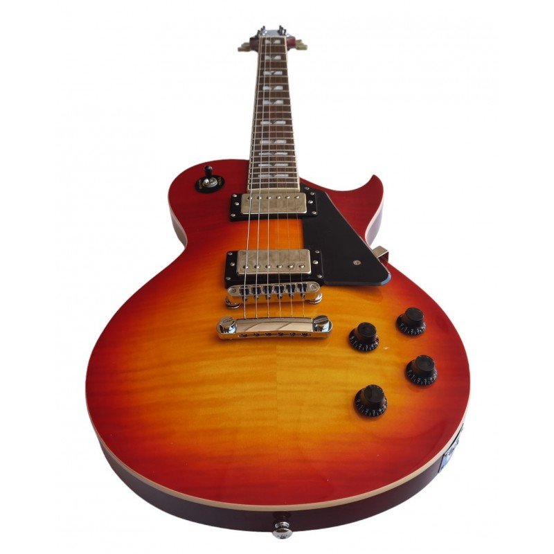 Egmond GL-873SB Les Paul Style Sunburst Electric Guitar with Set-In Neck - Image 2