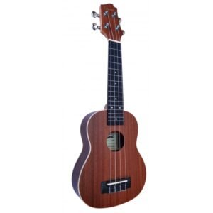 Egmond C380.091 Matte Sapele Soprano Ukulele Binding Black